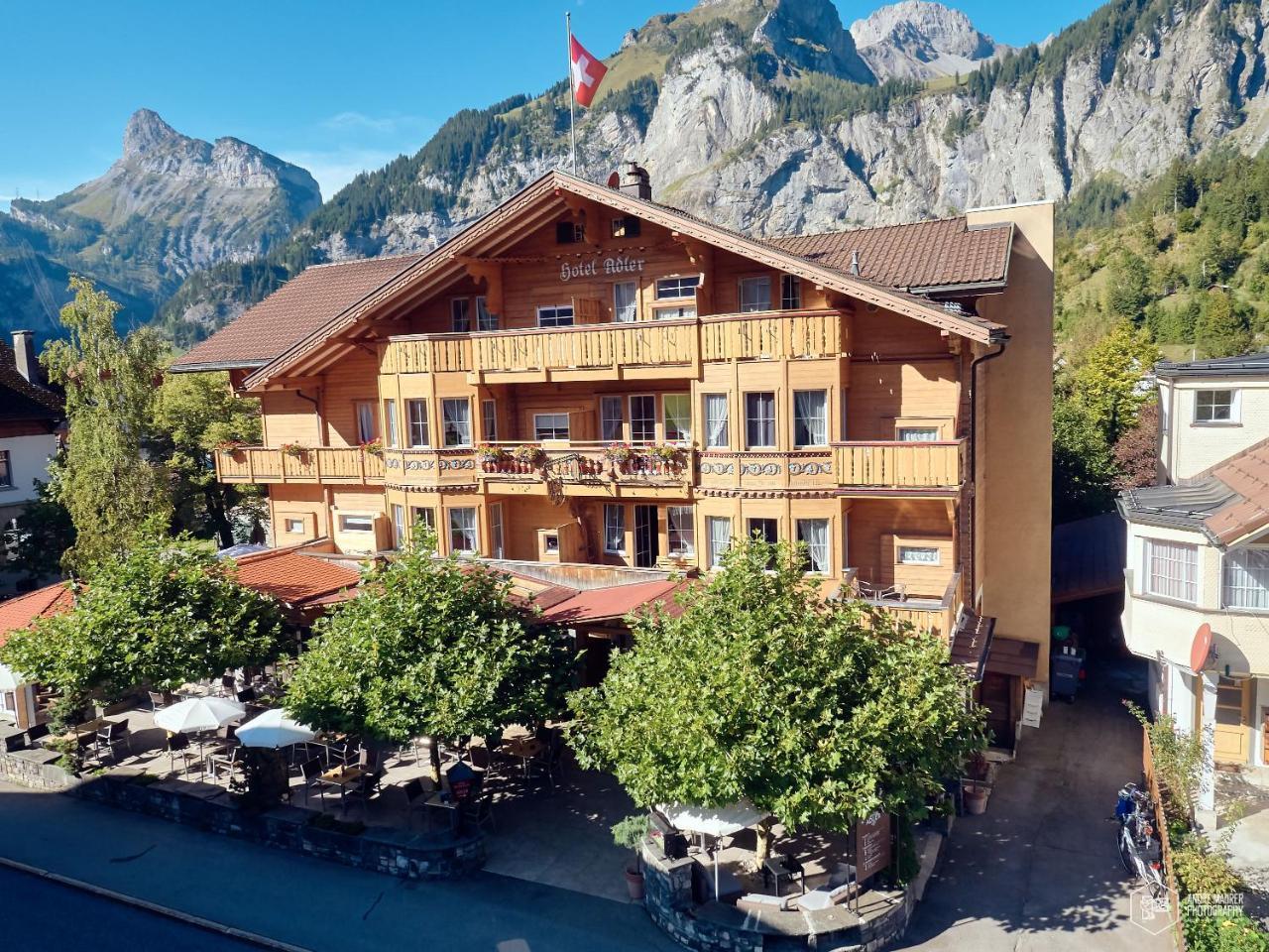 Chalet Hotel Adler Ag Kandersteg Exterior foto